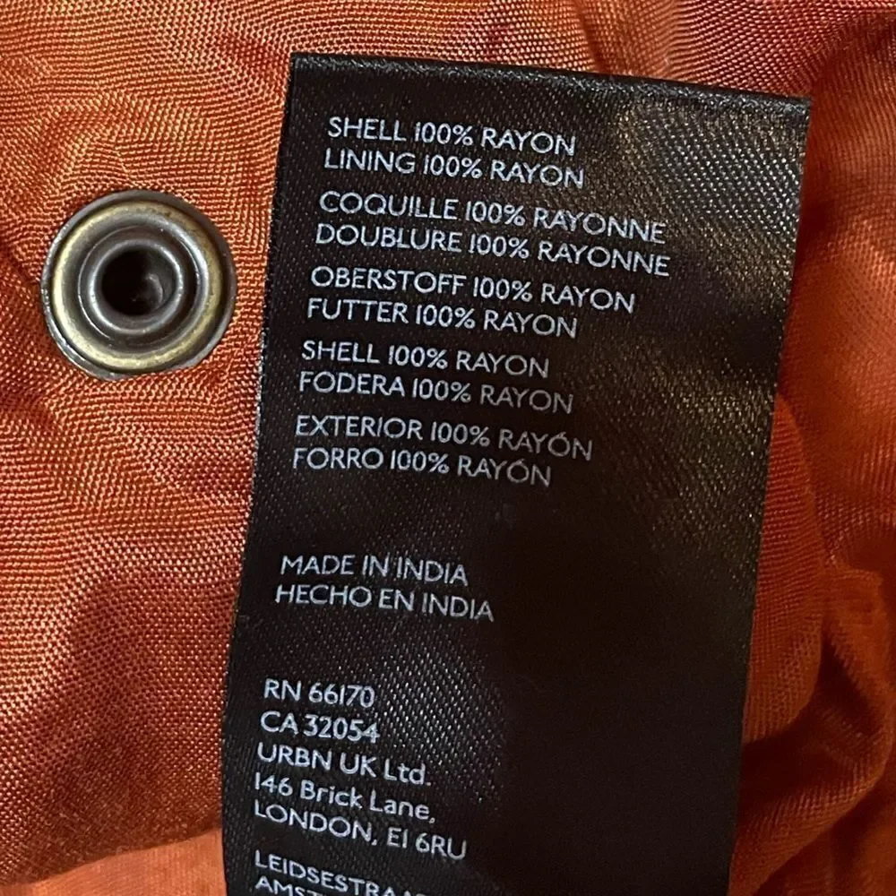 NWOT FREE PEOPLE Chelsea Coin Moto Jacket Orange/Gold Size XS